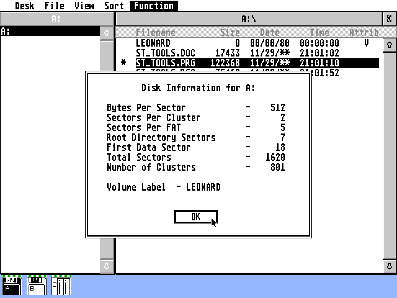 ST Tools atari screenshot